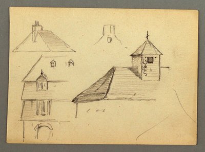 Corner of Mansion, Rooftops, Possibly 1868 by Frederic Edwin Church