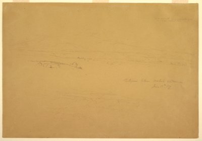 Drawing, Cotopaxi between Machachi and Talunga, June 19, 1857 by Frederic Edwin Church