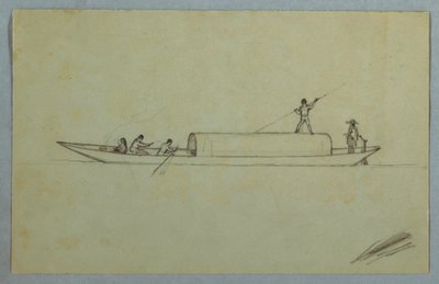 Covered Canoe, Probably South American, 1853 or 1857 by Frederic Edwin Church