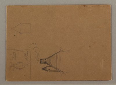 Figure, Rooftops, Possibly 1869 by Frederic Edwin Church