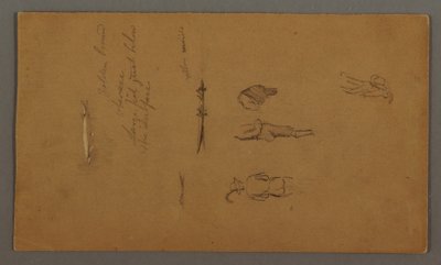 Figure Studies, Figure in Boat, Fish, Possibly 1868 by Frederic Edwin Church