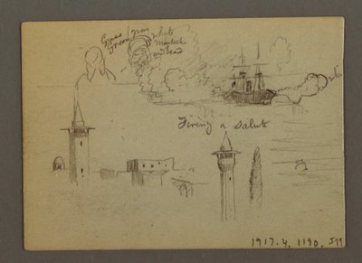 Figure Studies, Sailship, Rainbow, Possibly 1868 by Frederic Edwin Church