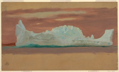 Floating Icebergs under Cloudy Skies, Newfoundland, July 1859 by Frederic Edwin Church