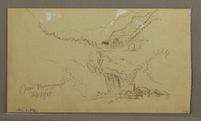 Glacier, Bridge and House, September 1868 by Frederic Edwin Church