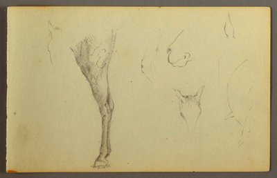 Horse Studies, possibly 1844 by Frederic Edwin Church