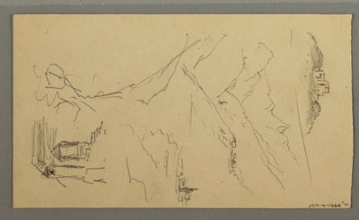 House, Bridge, Castle, Rooftops, August 1868 by Frederic Edwin Church
