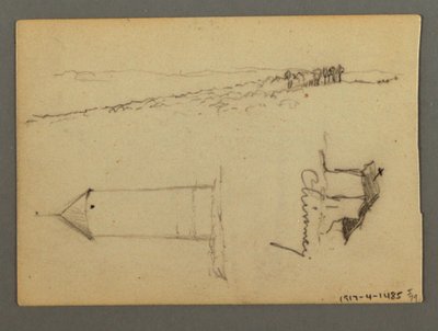 House over Cliff, Towers, possibly 1868 by Frederic Edwin Church
