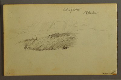 House, Sailboat, Plant, September 1844 by Frederic Edwin Church