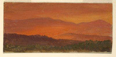 Hudson Valley and Distant Mountains at Sunset, June 1870 by Frederic Edwin Church