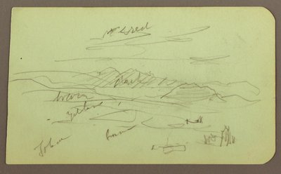 Landscape, Toluca; Verso: Mountain, Church, 1883 by Frederic Edwin Church