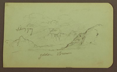 Landscape; Verso: Figures, Church, 1883 by Frederic Edwin Church