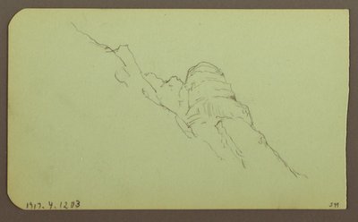 Landscape; Verso: Mountainside, 1883 by Frederic Edwin Church
