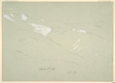Landscape in the Bernese Alps, Near Bel Alp, Switzerland, September 1868 by Frederic Edwin Church