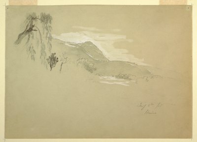Landscape Near Huino, Mexico, January 8, 1885 by Frederic Edwin Church