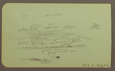 Landscape with Church; Verso: Landscape, 1883 by Frederic Edwin Church