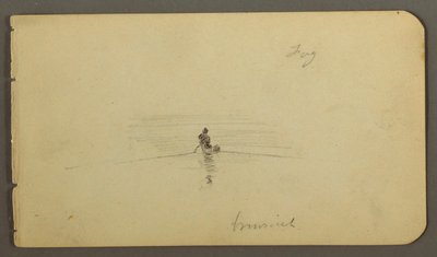 Man in canoe, possibly 1878 by Frederic Edwin Church