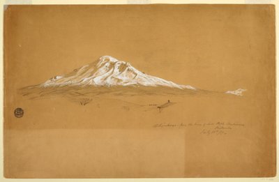 Mount Chimborazo from the House of Senior Pablo Bustamante, Riobamba, Ecuador, July 14, 1857 by Frederic Edwin Church