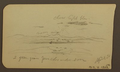 Mountain Landscape, Figure; Verso: Landscape, April 30, 1885 by Frederic Edwin Church