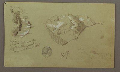 Mountain Peaks, River, July 1868 by Frederic Edwin Church