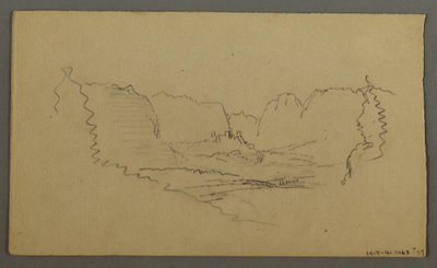 Mountain Peaks, Roadside Shrine, August 1868 by Frederic Edwin Church