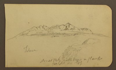 Mountain Range, Toluca; Verso: Mountain Range, Toluca, January 7, 1885 by Frederic Edwin Church
