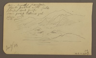 Mountain Range, Toluca; Verso: Mountain Range, Toluca, January 7, 1885 by Frederic Edwin Church