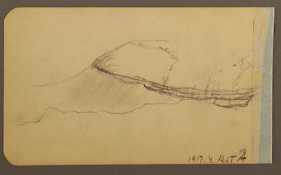 Mountain Side, turret; Verso: Mountain Side, 1889 by Frederic Edwin Church