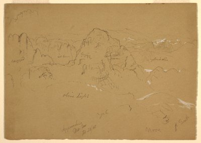Mountain, Wady el-Arabah, February 23, 1868 by Frederic Edwin Church
