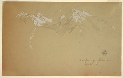 Mountain over Hintersee, near Berchtesgaden, Bavaria, July 27, 1868 by Frederic Edwin Church