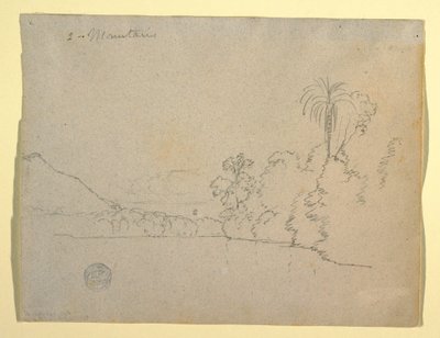 Mountainous Bank of a Bay, South America, 1853 by Frederic Edwin Church