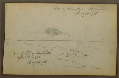 Mountains, Popayan, Colombia, August 1853 by Frederic Edwin Church