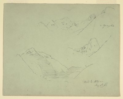 Mountains near Abtenau, Salzkammergut, August 5, 1868 by Frederic Edwin Church