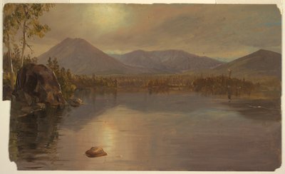 Mounts Katahdin and Turner from Lake Katahdin, Maine, 1855–60 by Frederic Edwin Church