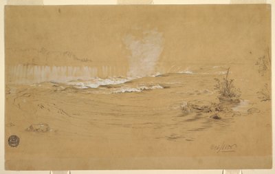 Niagara: The Canadian Falls and Goat Island, October 1856 by Frederic Edwin Church