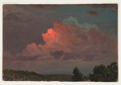 Nightfall near Olana, August 1872 by Frederic Edwin Church