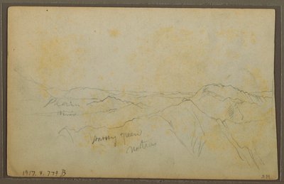 Popayan, Colombia; Verso: Mountain Landscape, Colombia, August 9, 1853 by Frederic Edwin Church