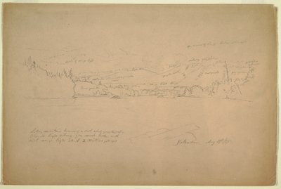 Shore of Lake and Foothills of Mount Katahdin, August 29, 1856 by Frederic Edwin Church
