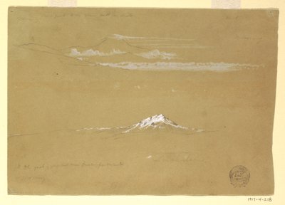 Sincholagua, Morning, from the Temple of the Sun, Quito, June 24, 1857 by Frederic Edwin Church