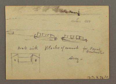 Sketches from the Middle East, including Suez Canal, January 1868 by Frederic Edwin Church