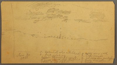 Sky Study over Ridge, June 1882 by Frederic Edwin Church