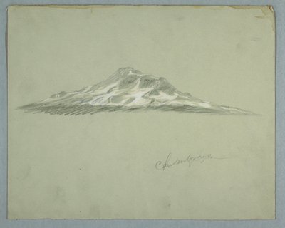 Snow-covered Peak of Mount Chimborazo, Ecuador, July 1857 by Frederic Edwin Church
