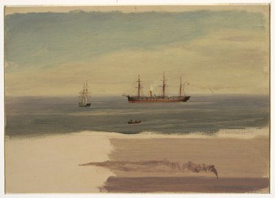 Steamship and Sailing Craft, July 1859 by Frederic Edwin Church