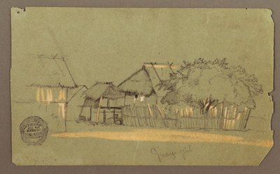 Street with Houses, Guayaquil, Ecuador, May 1857 by Frederic Edwin Church