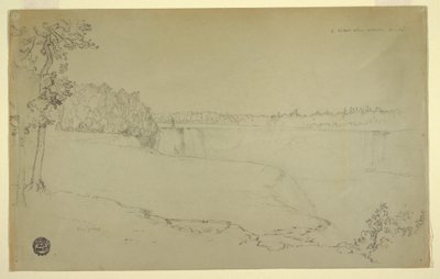 Studies. The Niagara Falls, probably 1856 by Frederic Edwin Church