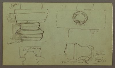 Studies of Arches and Base of Arch, April 1868 by Frederic Edwin Church