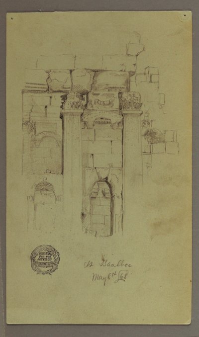 Study of Temple Ruins, May 8, 1868 by Frederic Edwin Church