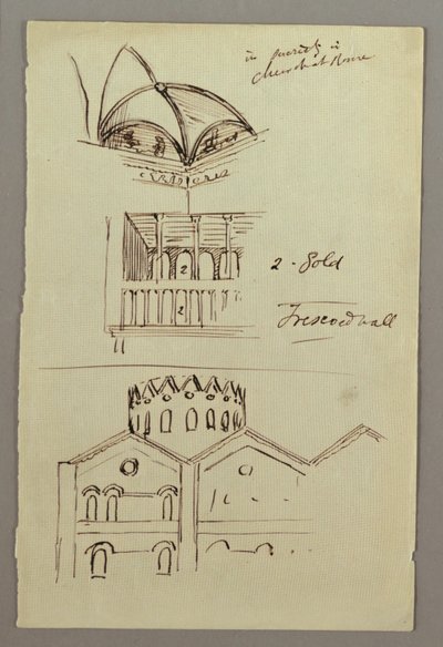 Study of Vaulting Triforum, Building, possibly 1868–69 by Frederic Edwin Church