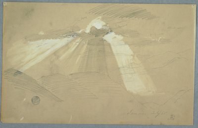 Sun Shining through Clouds, Jamaica, July 1865 by Frederic Edwin Church
