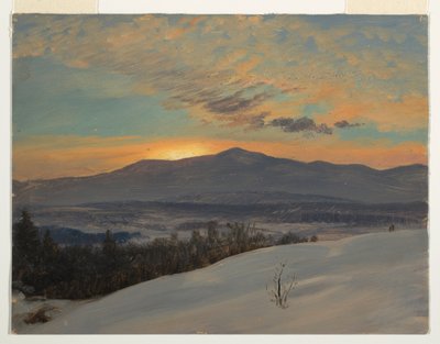 Sunset Across the Hudson Valley, Winter, 1870–80 by Frederic Edwin Church
