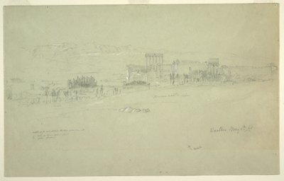 Temples, Baalbek, May 6, 1868 by Frederic Edwin Church